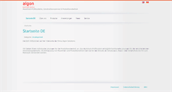 Desktop Screenshot of algon.de