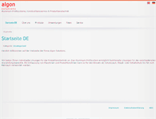 Tablet Screenshot of algon.de
